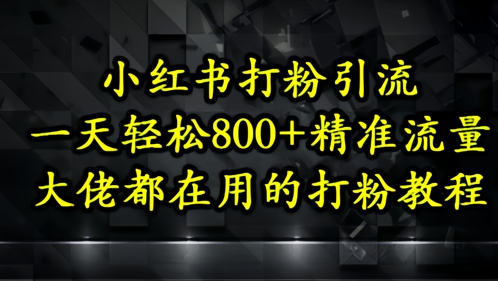 小红书打粉引流，一天轻松500+精准流量，大佬都在用的打粉教程艾云项目网-专注分享网络创业项目落地实操课程 – 全网首发_高质量创业项目输出艾云项目网