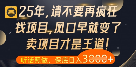 什么？25年你还在疯狂找项目做，醒醒吧，看完这些你全都懂了【揭秘】艾云项目网-专注分享网络创业项目落地实操课程 – 全网首发_高质量创业项目输出艾云项目网