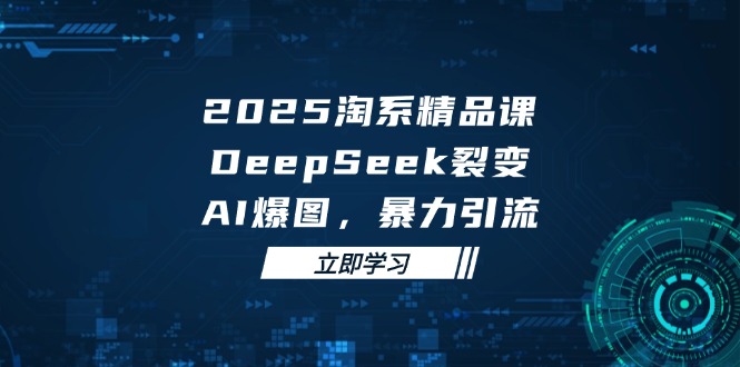2025 淘系精品课,DeepSeek 裂变,AI 爆图,暴力引流艾云项目网-专注分享网络创业项目落地实操课程 – 全网首发_高质量创业项目输出艾云项目网