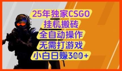 25年独家CSGO挂G搬砖，全自动操作，无需打游戏，小白日入3张+【揭秘】艾云项目网-专注分享网络创业项目落地实操课程 – 全网首发_高质量创业项目输出艾云项目网